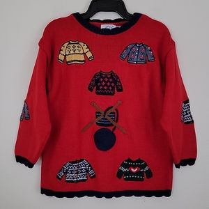 Hartstrings Red Knit Sweater 6X